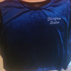 Forever 21 Royal Blue Velvet Top